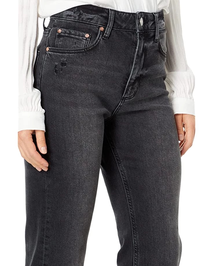 Paige Stella in Black Shore Distressed w/ Disheveled Hem | Jeans 5 Paige Stella in Black Shore Distressed w/ Disheveled Hem | Jeans - Image 3